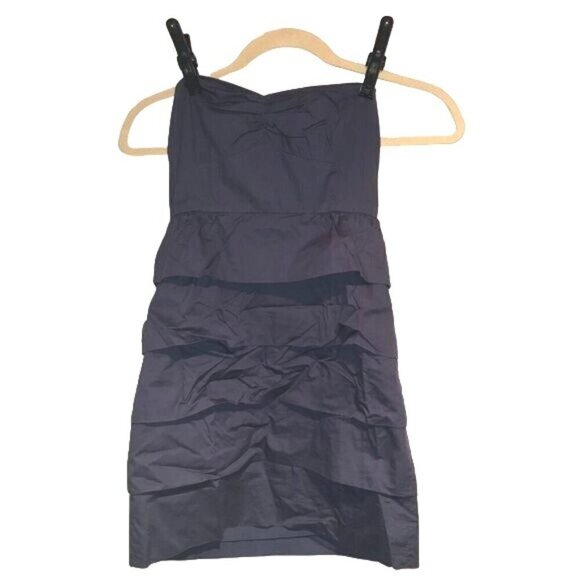 J. Crew Dresses & Skirts - J Crew Womens Strapless Ruffled Mini Dress Navy Blue Size S NWOT